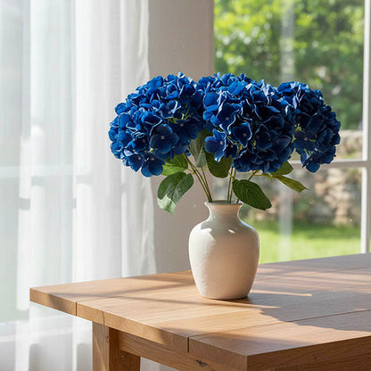 Hydrangea Spray x 5 Heads Deep Blue (49cmH)