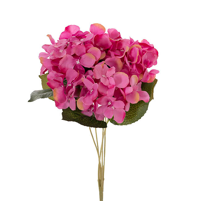 Hydrangea Spray x 5 Heads Hot Pink (49cmH)