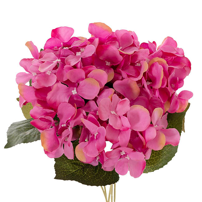 Hydrangea Spray x 5 Heads Hot Pink (49cmH)