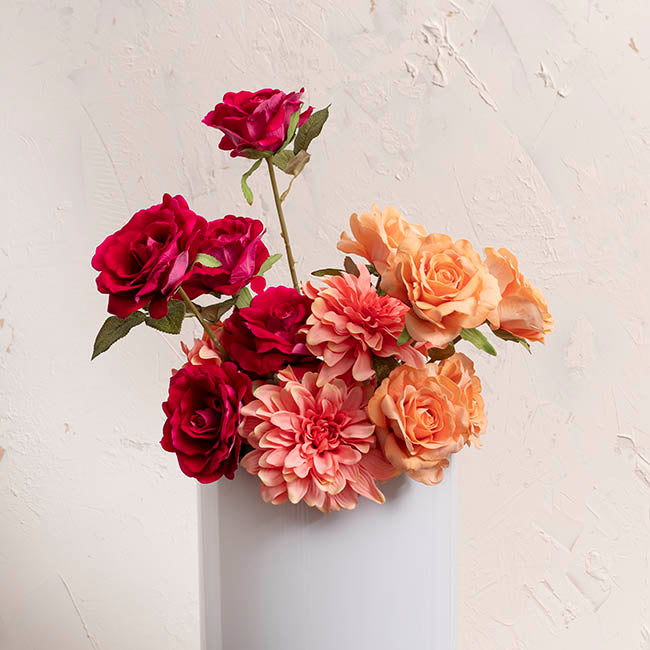 Event Velvet Rose Short Stem Apricot (11cmDx35cmH)