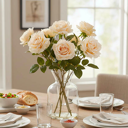 Event Velvet Rose Short Stem Soft Peach (11cmDx35cmH)