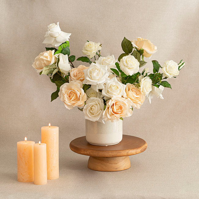 Event Velvet Rose Short Stem Soft Peach (11cmDx35cmH)