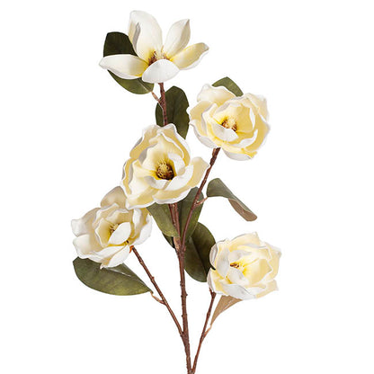 Magnolia Flower Spray 5 Heads White (11cmDx97cmH)