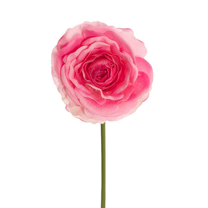 Hybrid Rose Short Stem Open Real Touch Pink (9.5cmDx33cmH)