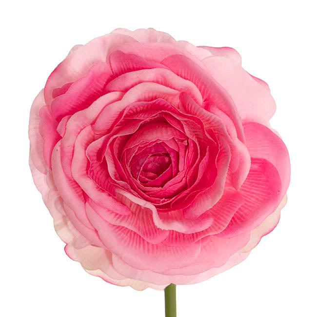 Hybrid Rose Short Stem Open Real Touch Pink (9.5cmDx33cmH)