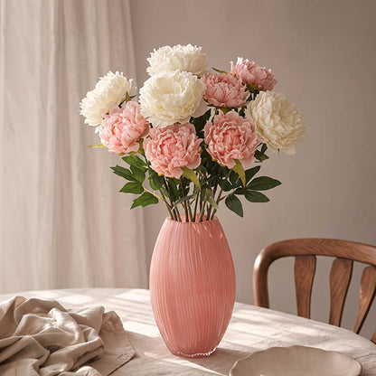 Queen Peony Stem Off White (18cmDx75cmH)