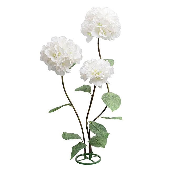 Giant Hydrangeas w Base Set 3 3D White (190cmH)
