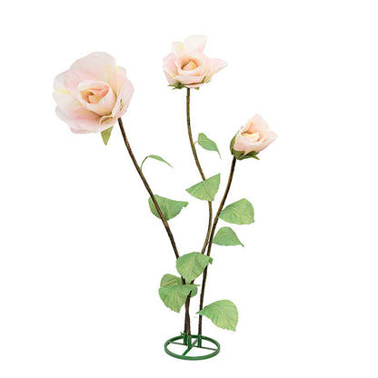 Giant Roses w Base Set 3 3D Green White (190cmH)