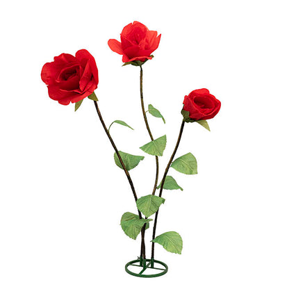 Giant Roses w Base Set 3 3D Red (190cmH)