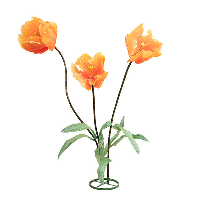 Giant Tulips w Base Set 3 3D Orange (190cmH)