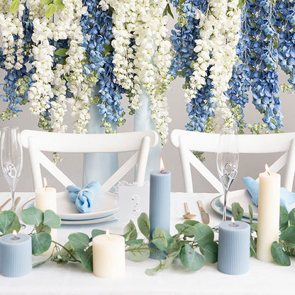 Wisteria Spray x 6 Sprays White (100cmH)