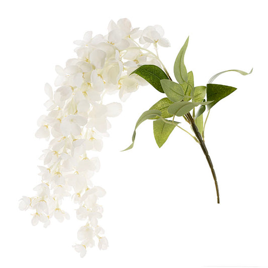 Wisteria Spray x 3 Sprays White (55cmH)