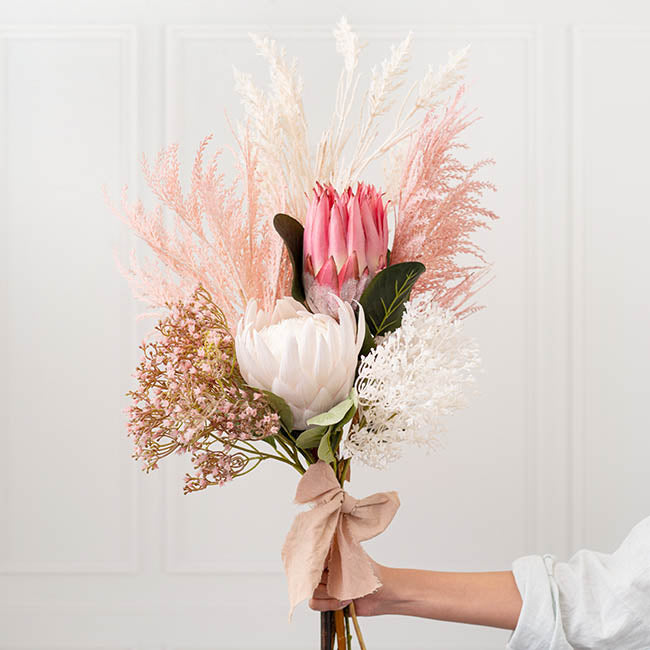 Reed Spray Soft Pink (81cmH)