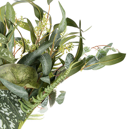 Mixed Leaf Eucalyptus Willow & Fern Bouquet Green (59cmH)