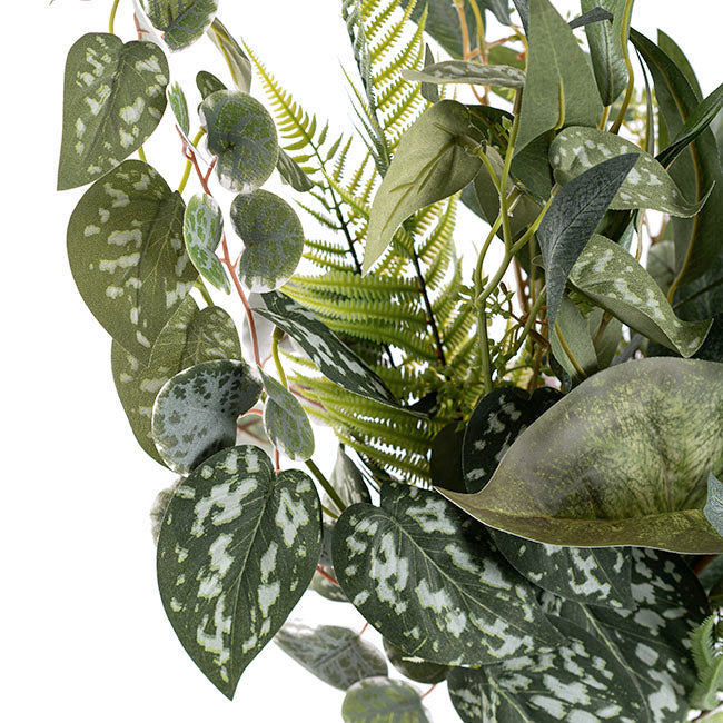 Mixed Leaf Eucalyptus Willow & Fern Bouquet Green (59cmH)
