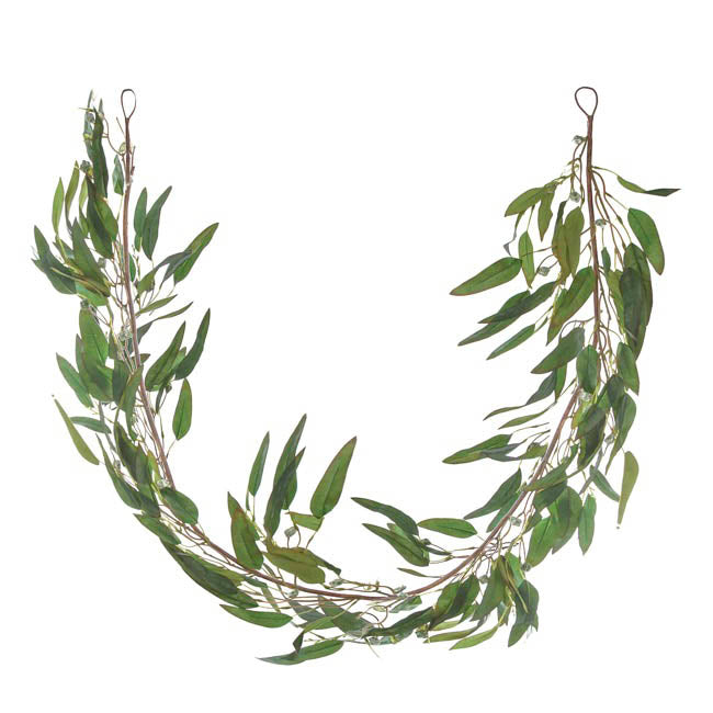 Eucalyptus Willow Leaf Gumnut Garland Grey  (125cm)