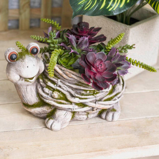 Artificial Succulent Echeveria Red Green (12x15cmH)