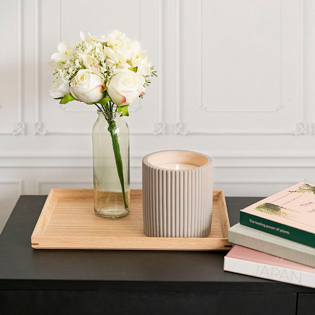 Gypsophila Rose Hydrangea Bouquet Off White (14cmDx26cmH)