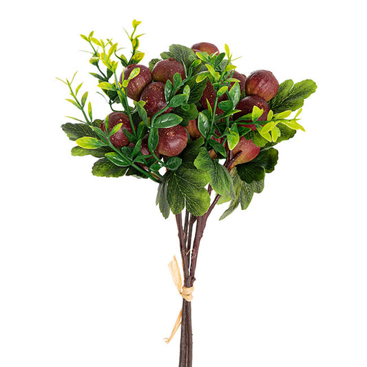 Artificial Fig Bouquet Burgundy (33cmH)
