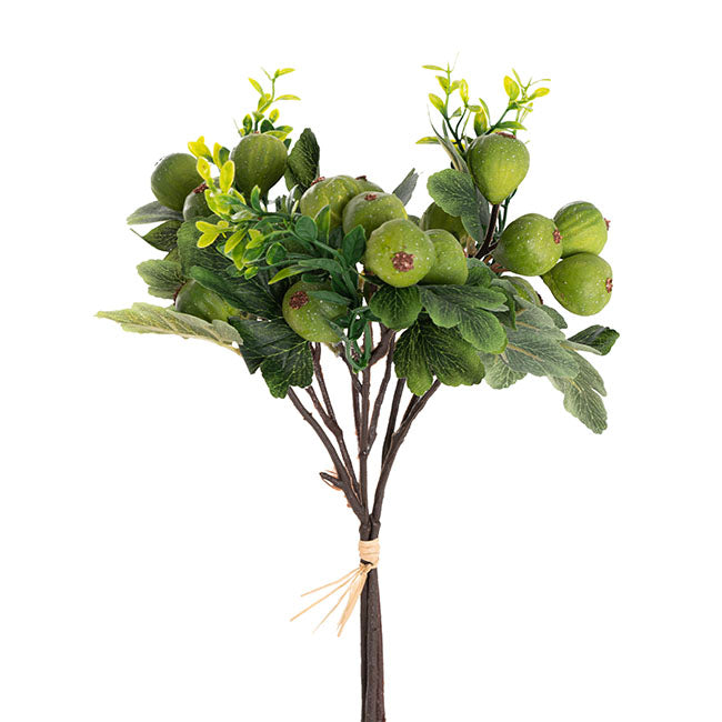 Artificial Fig Bouquet Green (33cmH)