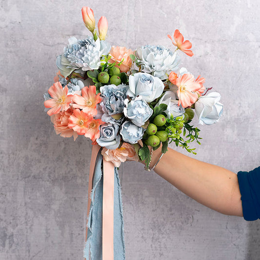 Artificial Fig Bouquet Green (33cmH)