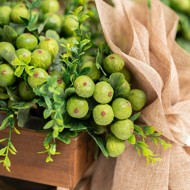 Artificial Fig Bouquet Green (33cmH)