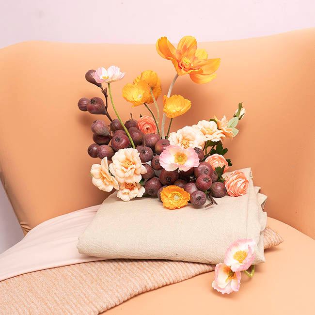 Artificial Fig Spray Wine (48cmH)