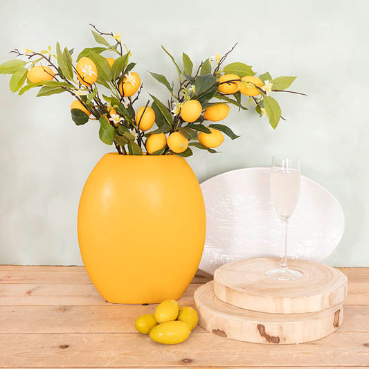 Lemon w Flower Bud Spray Yellow (60cmH)