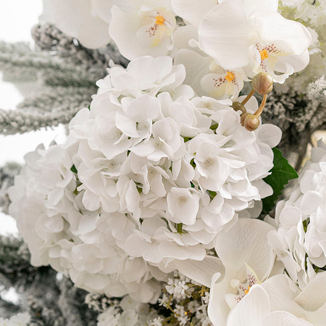 Annabelle Hydrangea Stem White (19cmDx55cmH)