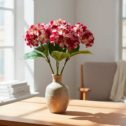 Budding Real Touch Hydrangea Stem Wine (18cmDx70cmH)