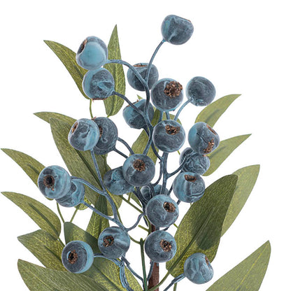 Faux Blueberry Spray Blue (52cmH)