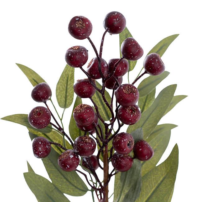 Faux Berry Spray Dark Red (52cmH)