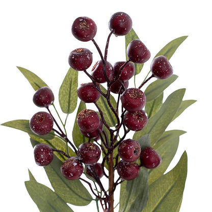 Faux Berry Spray Dark Red (52cmH)