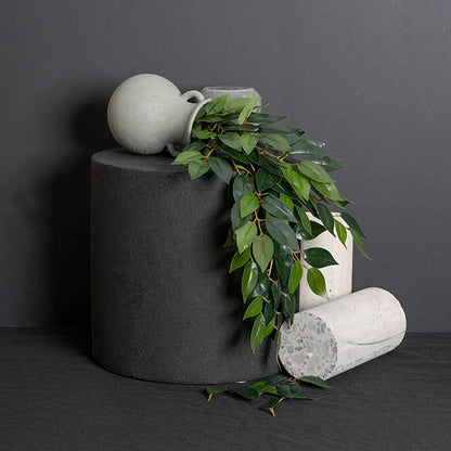 Real Touch Ficus Leaf Spray 60 Leaves Green (60cmH)