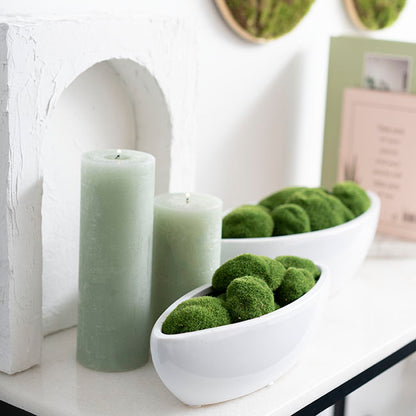 Artificial Moss Rocks Pack 12 Green Assorted Sizes