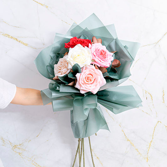 Large Colombian Rose Stem Pale Pink (20cmDx86cmH)