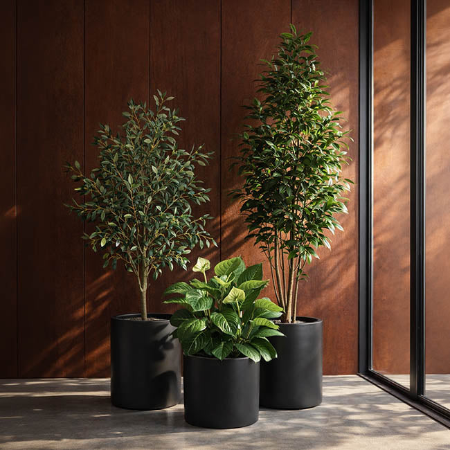 Faux Willow Eucalyptus Tree Green (165cmH)