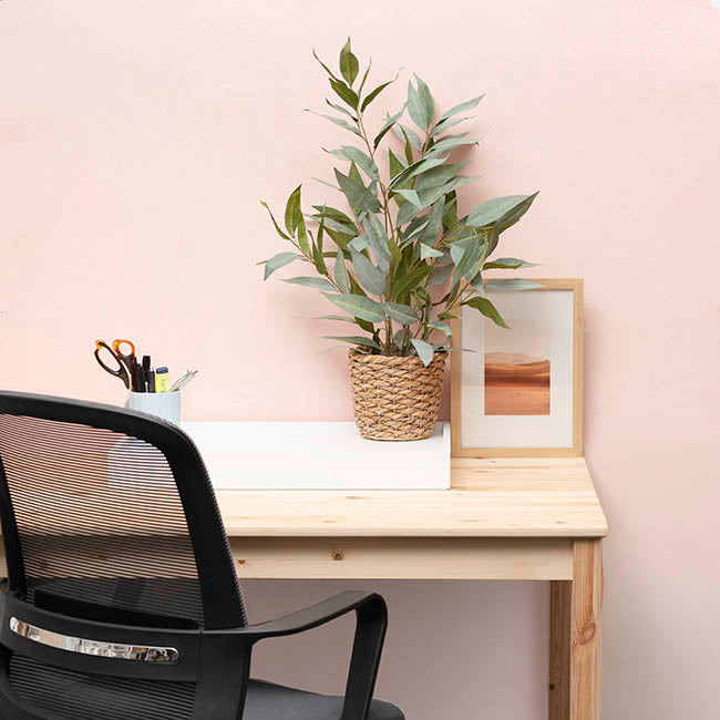 Faux Willow Eucalyptus Tree Green (65cmH)