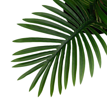 Real Touch Faux Palm Tree in White Pot Green (90cmH)