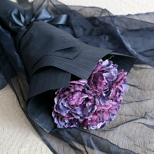 Real Touch Peony Stem Dark Purple (15cmDx68cmH)