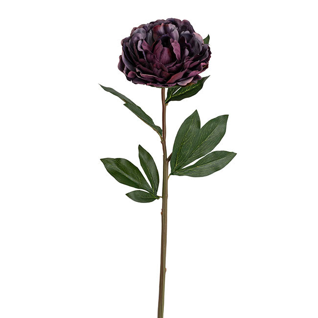 Real Touch Peony Stem Dark Purple (15cmDx68cmH)