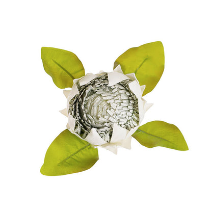 Faux King Protea Flower White (13cmDx68cmH)
