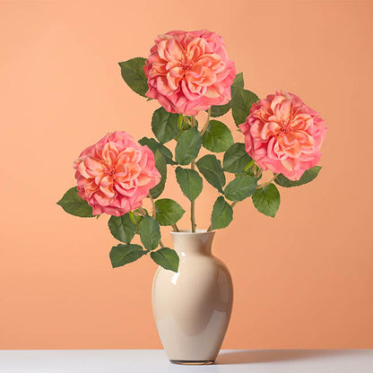 English Emily Rose Stem Real Touch Peach Pink (13cmDx72cmH)