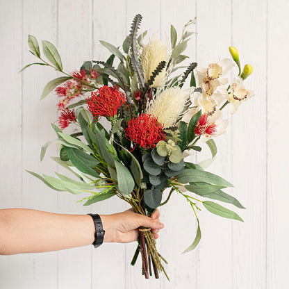 Real Touch Australian Banksia x 2 Head Spray Cream (80cmH)