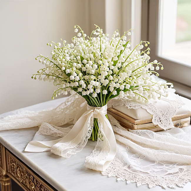 Lily of the Valley Spray White (80cmH)