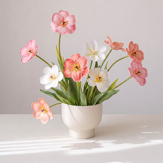 Tulip Stem Full Bloom Soft Pink (11cmDx55cmH)