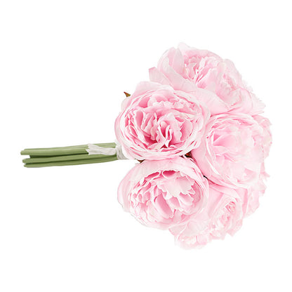 Peony Bouquet Emily x8 Flowers Pink (34cmH)