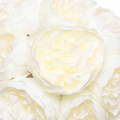 Peony Bouquet Emily x8 Flowers White (34cmH)