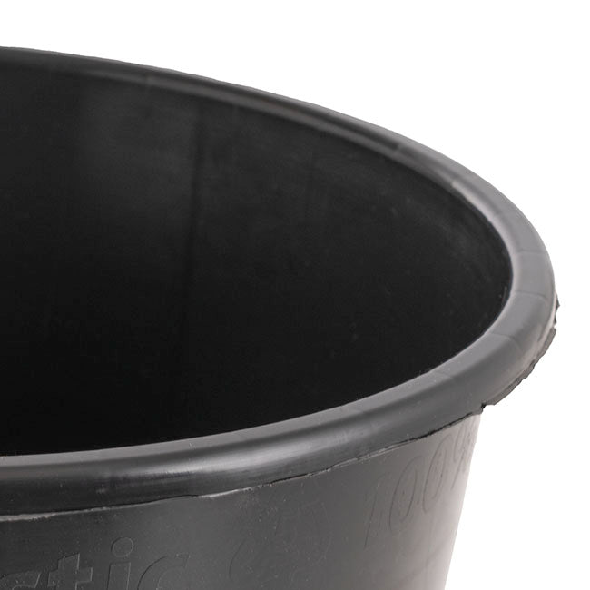 Dutch Flower Bucket Round 10L Black (27Dx27cmH) Promo