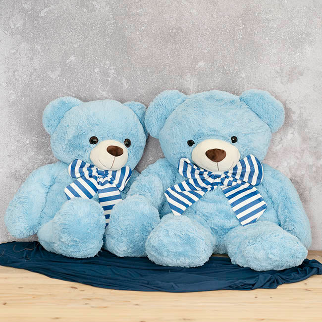 Liam Soft Giant Teddy Bear Blue (130cmHT/90cmST)